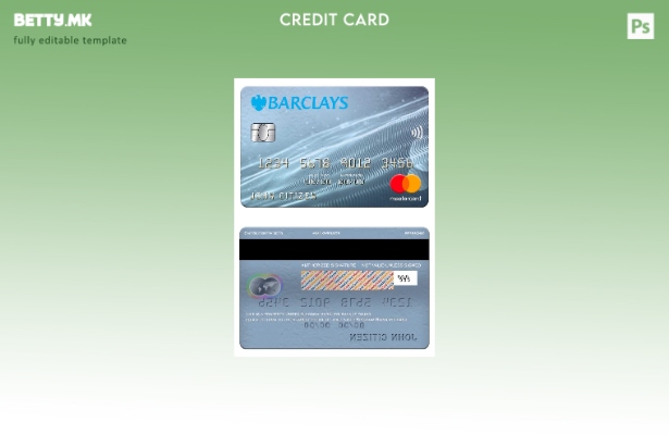 Модерен стил Обединетото Кралство Barclays банка мастер картички шаблон